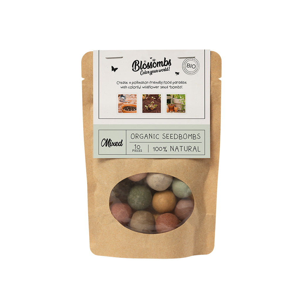 Kraft bag (mit 10 ofder 25 Blossombs Samenbomben)