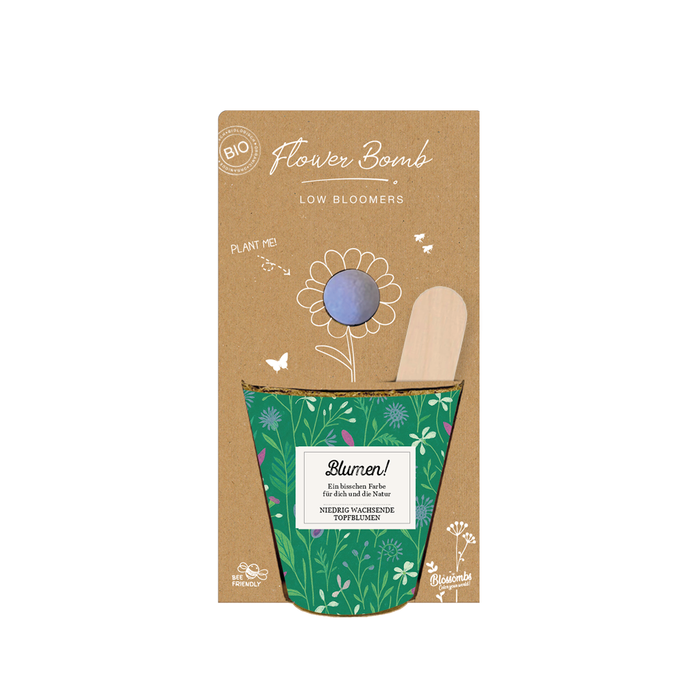 Grow Kit „Blumen!“ mit 1 Saatbombe für Topfblumen