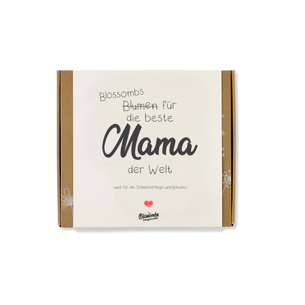 Geschenkbox Medium "die beste Mama der welt" mit 9 Samenbomben