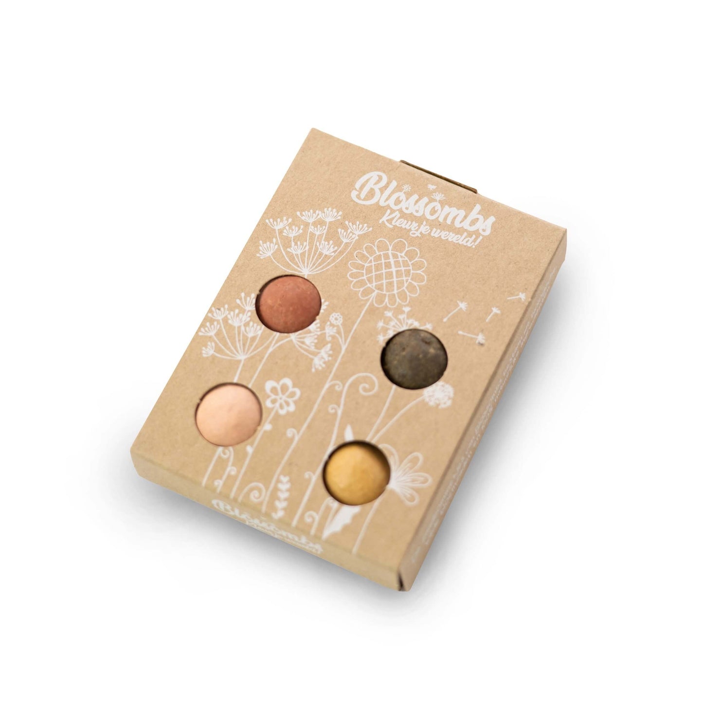 Geschenkbox Mini mit 4 Blossombs Samenbomben