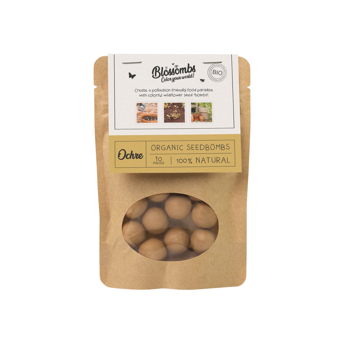 Kraft bag (mit 10 ofder 25 Blossombs Samenbomben)