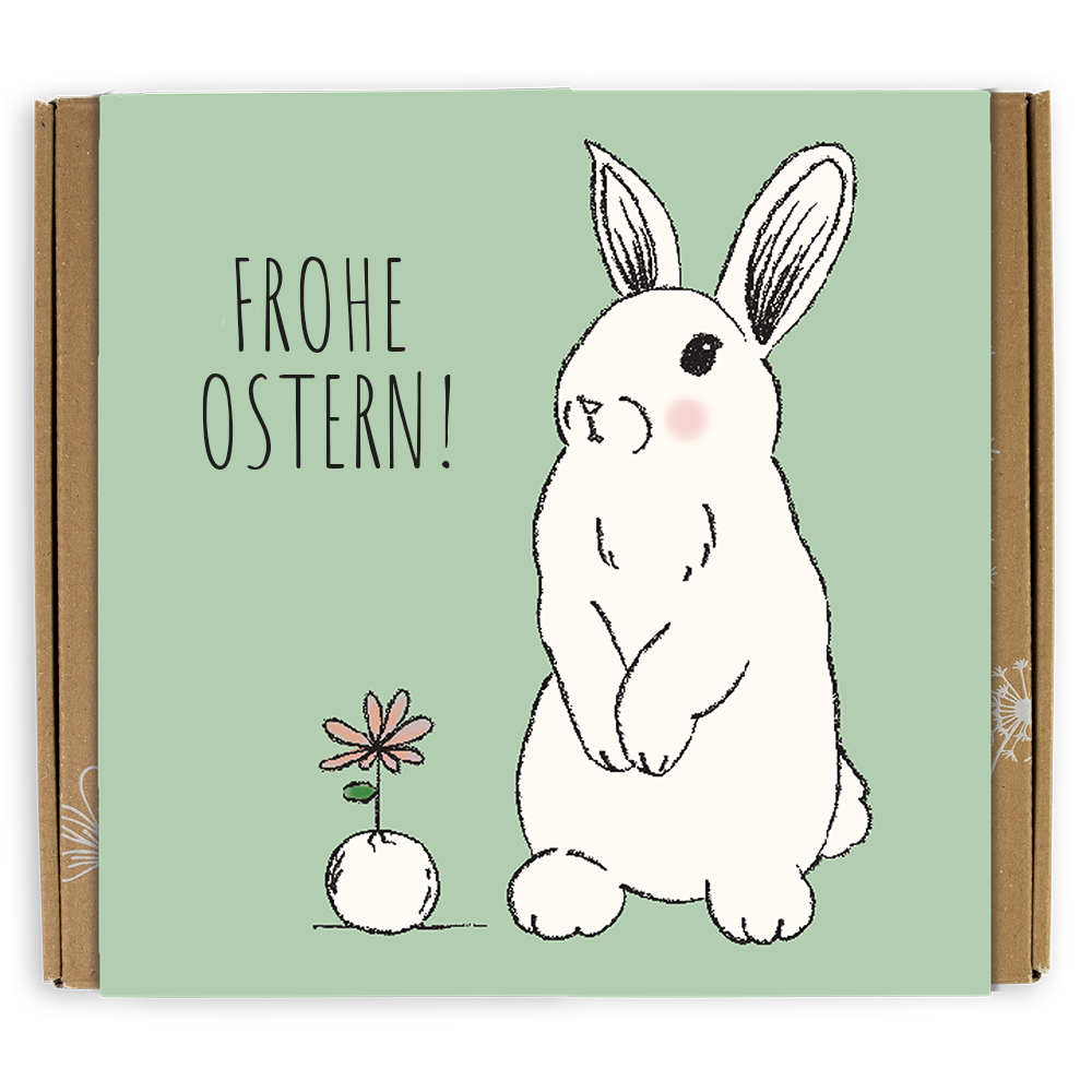 Ostern Geschenkbox Medium "Hase" mit 9 Samenbomben