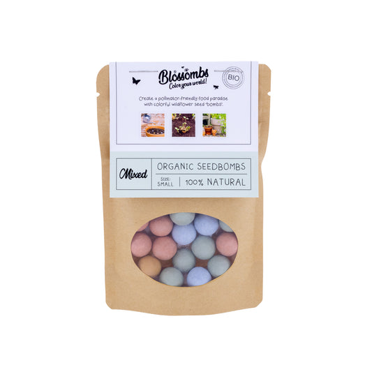 Pouch Bag met 25 Small Blossombs zaadbommetjes