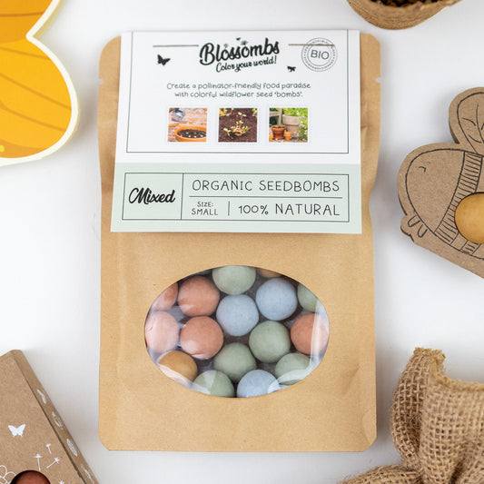 Pouch Bag met 25 Small Blossombs zaadbommetjes