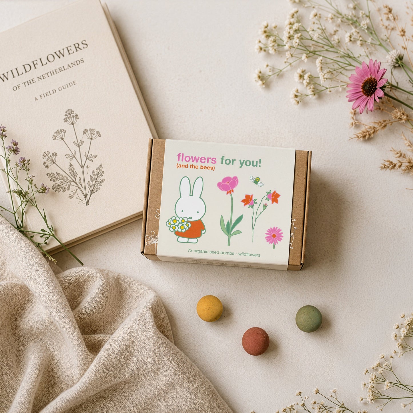 Miffy Gift Box Small mit 7 Samenbomben - Flowers For You