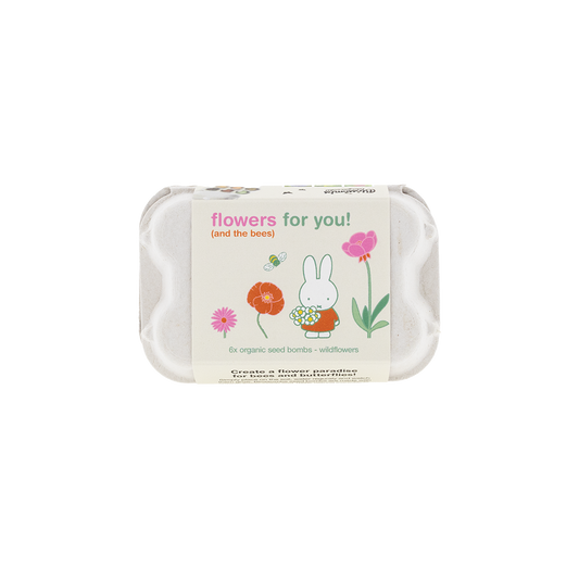 Miffy Eierschachtel mit 6 Samenbomben - Flowers for you