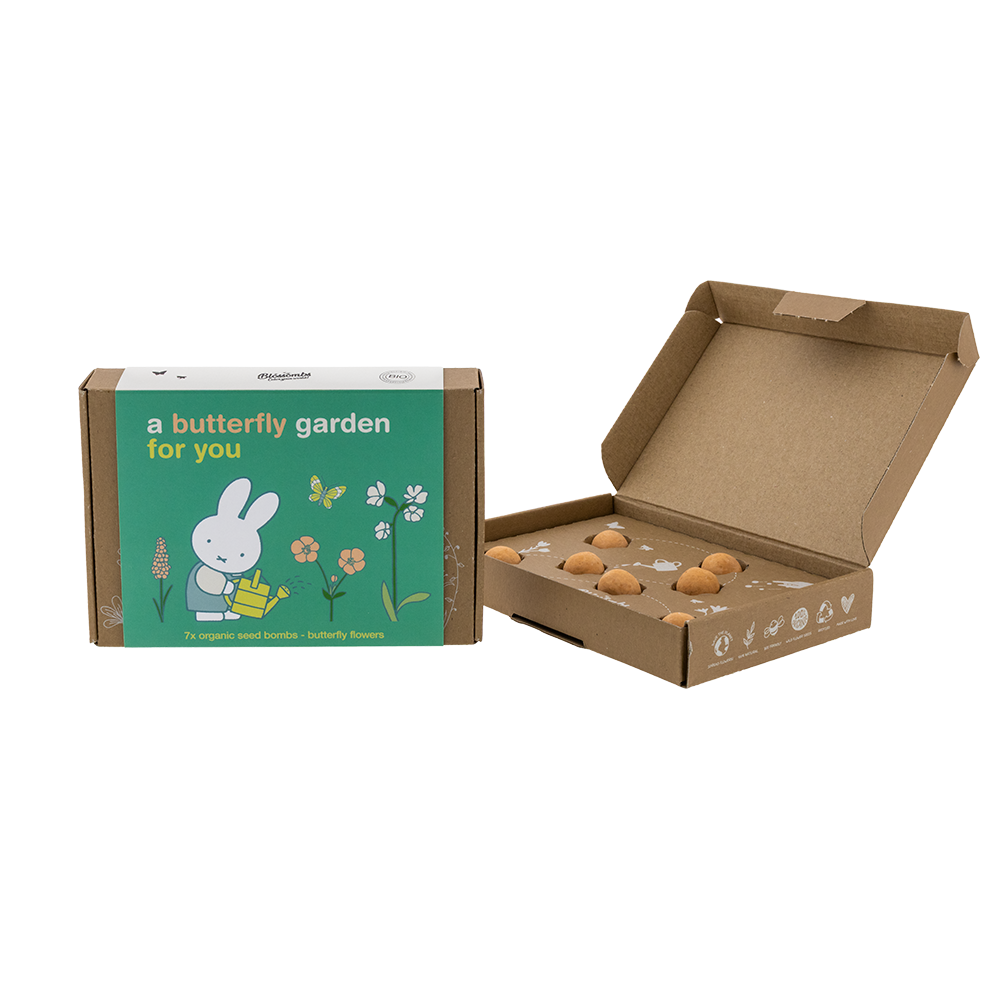 Miffy Gift Box Small mit 7 Samenbomben - Butterfly Garden For You