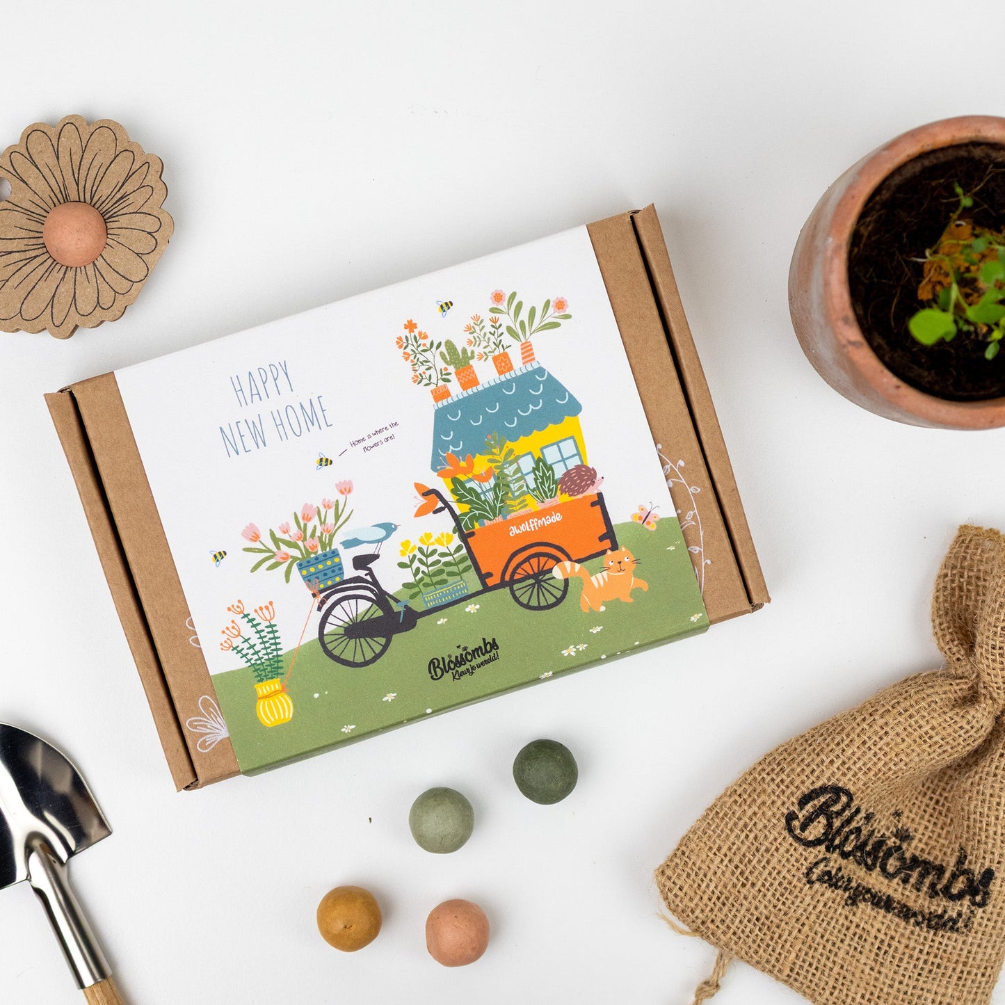 Geschenkbox Small 'Happy New Home' mit 7 Samenbomben