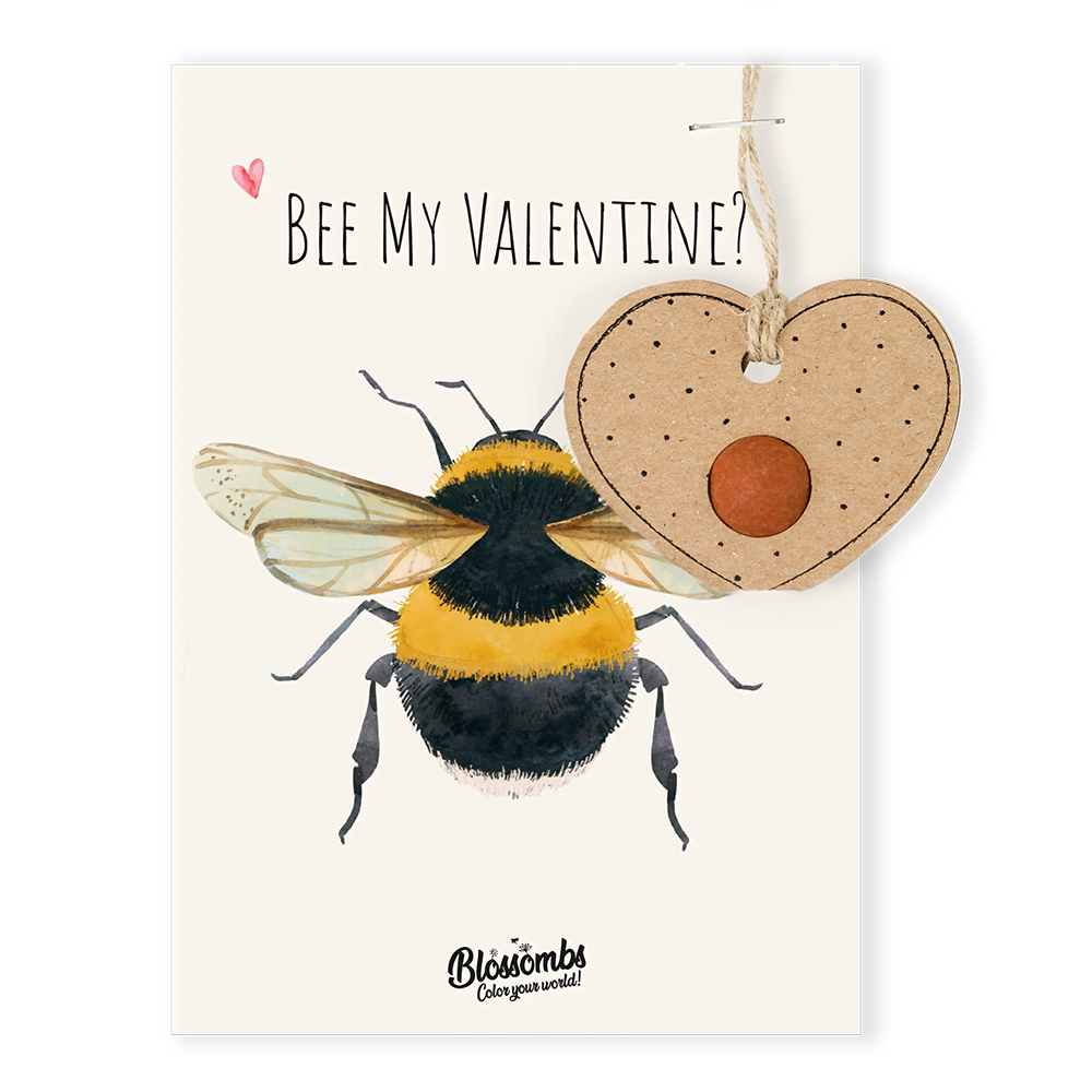 Kaart met hanger Valentijn - Bee_DE