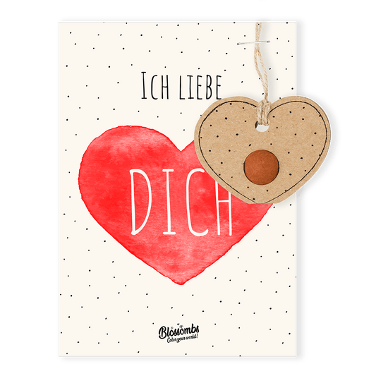 Kaart met hanger Valentijn - Bee_DE