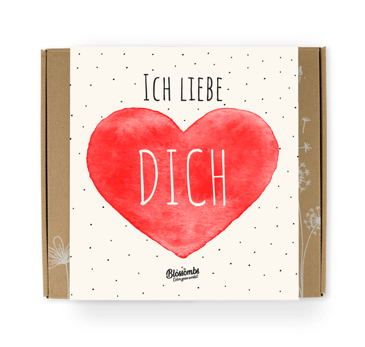 Geschenkbox Medium "Ich liebe dich" mit 9 Samenbomben