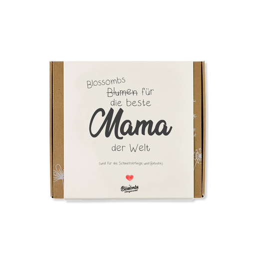 Geschenkbox Medium "die beste Mama der welt" mit 9 Samenbomben