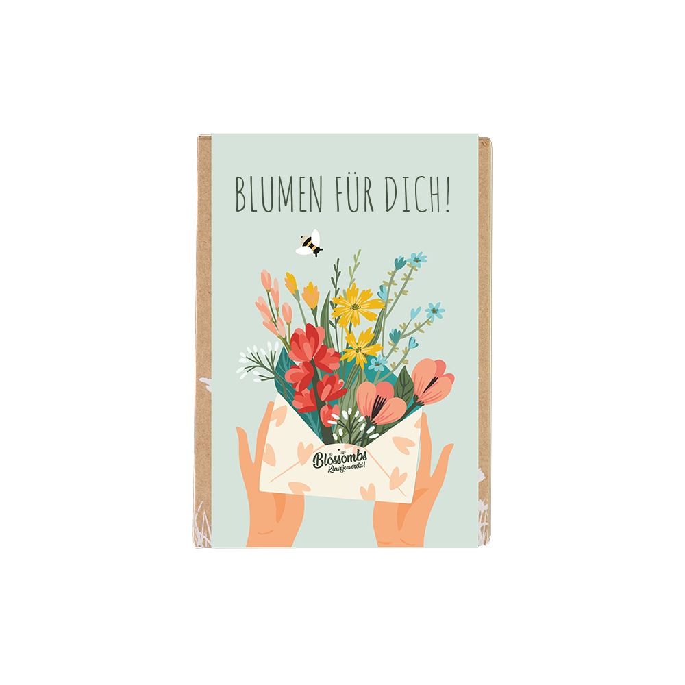 Geschenkbox Mini "Blumen für dich" mit 4 Samenbomben