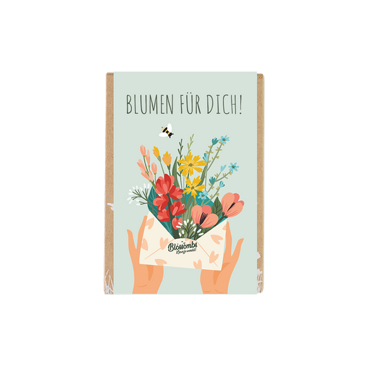 Geschenkbox Mini "Blumen für dich" mit 4 Samenbomben