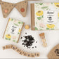 Geschenkbox Mini „Hurra!“ mit 4 Sonnenblumen-Blossombs